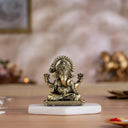 Brass Dagdusheth Ganpati Murti (3 Inch)