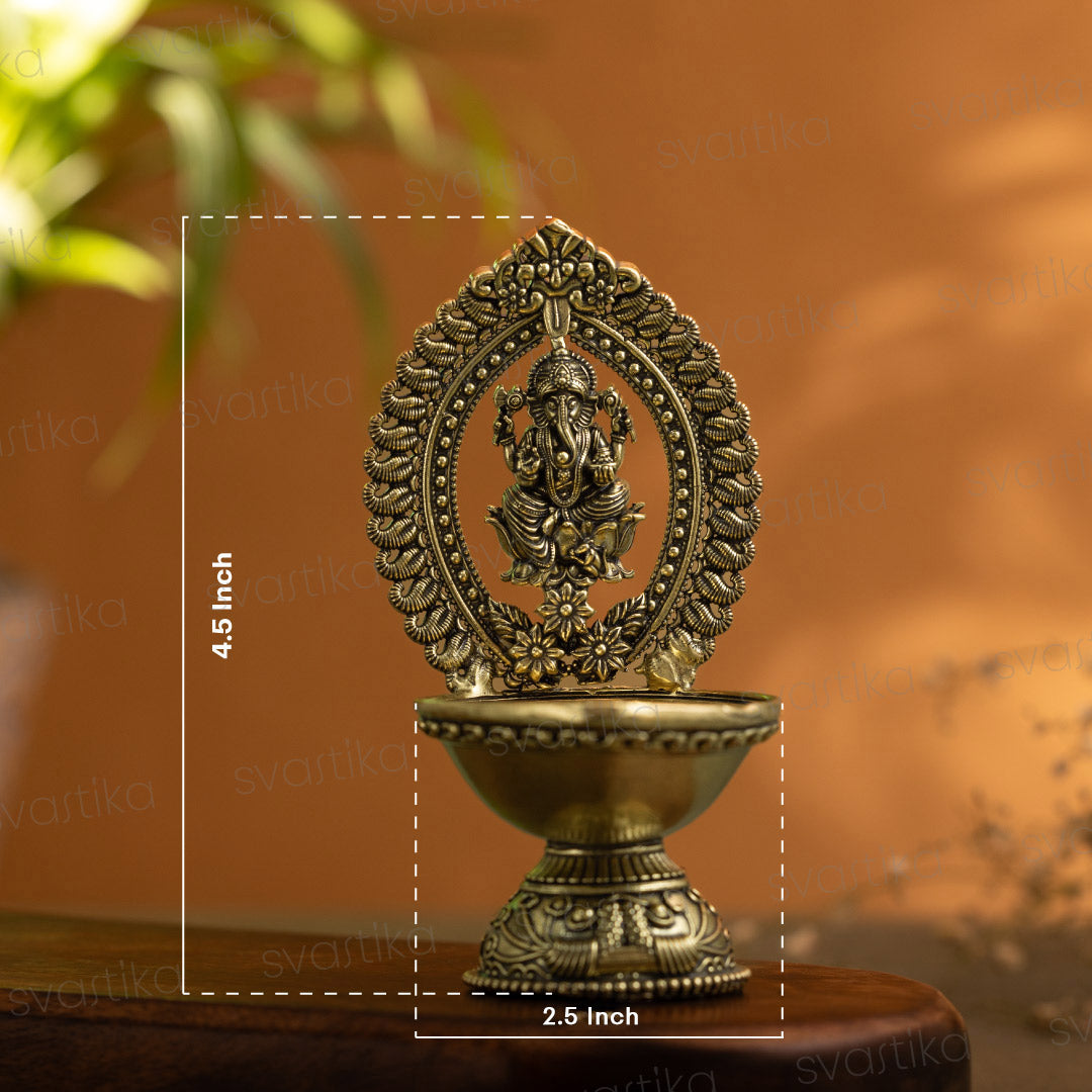 Buy Purpledip Brass Ganesh Laxmi Arti Diya Holder, Indian Gift (10023) Online at Low Prices in Buy Purpledip Brass Ganesh Laxmi Arti Diya Holder, Indian Gift (10023) Online at Low Prices in