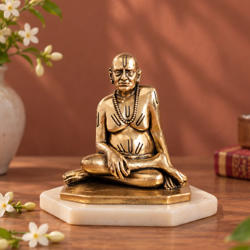 Brass Swami Samarth Maharaj Murti (4 Inch)
