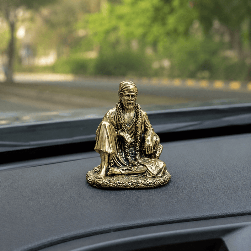 Sitting Brass Sai Baba Murti (3 Inch)