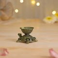 tortoise brass diya set