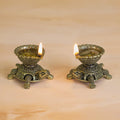 brass diya set