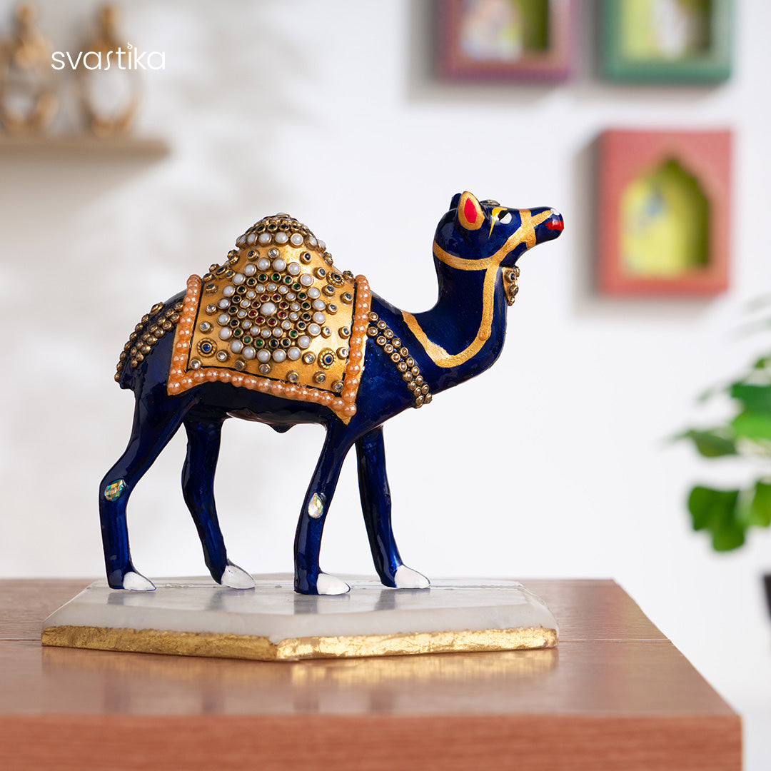 Meenakari Camel Decor Statue (5 Inch)