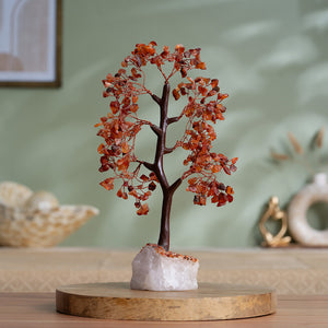Carnelian Crystal Tree - 300 Beads (12 Inch)