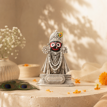Svastika Lord Jagannath Idol (999 Silver Plated)