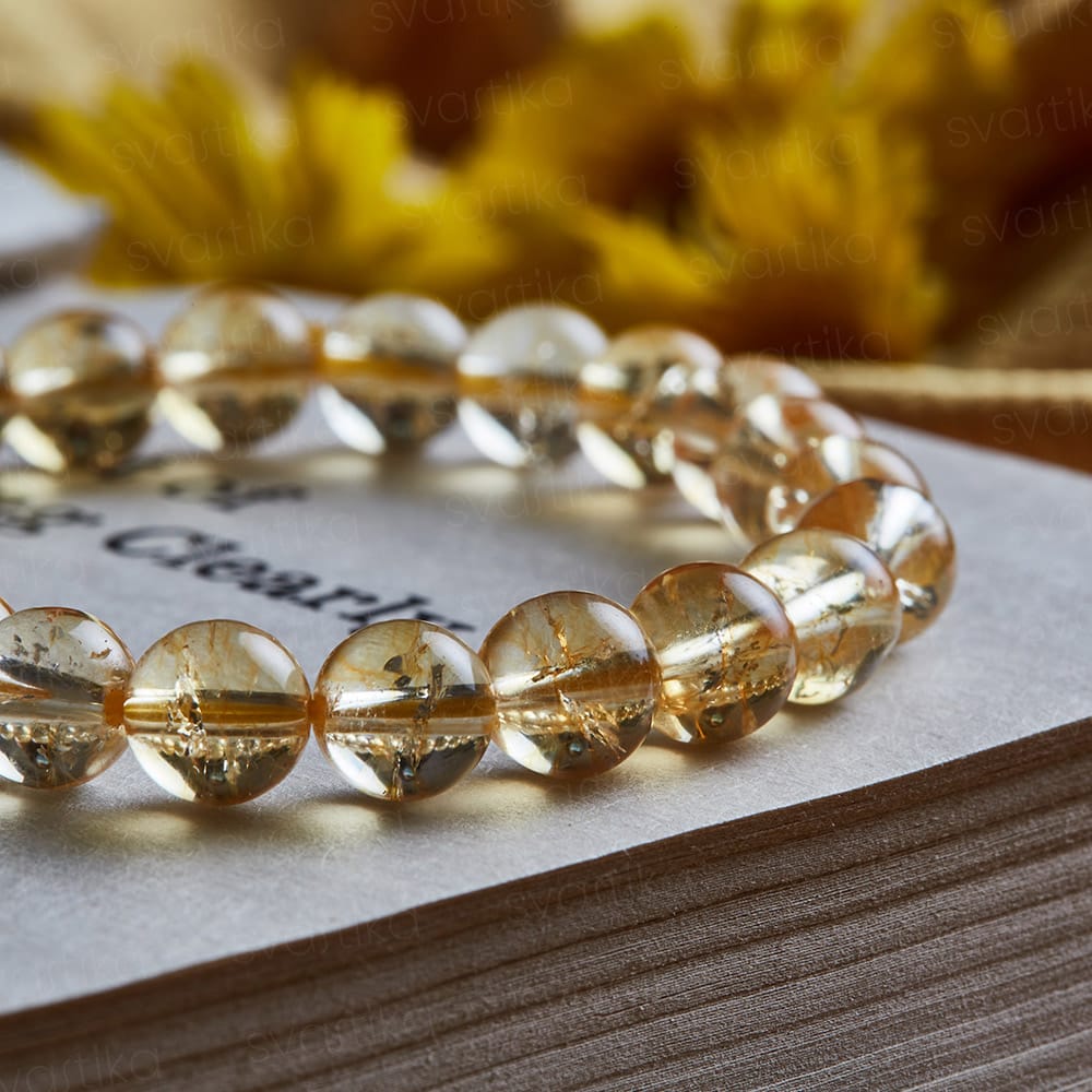 Citrine Crystal Wrap Bracelet to bring Happiness, Joy and Optimism int