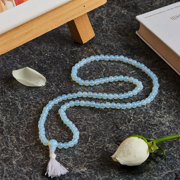Moonbeam Opal Meditation Beads Mala