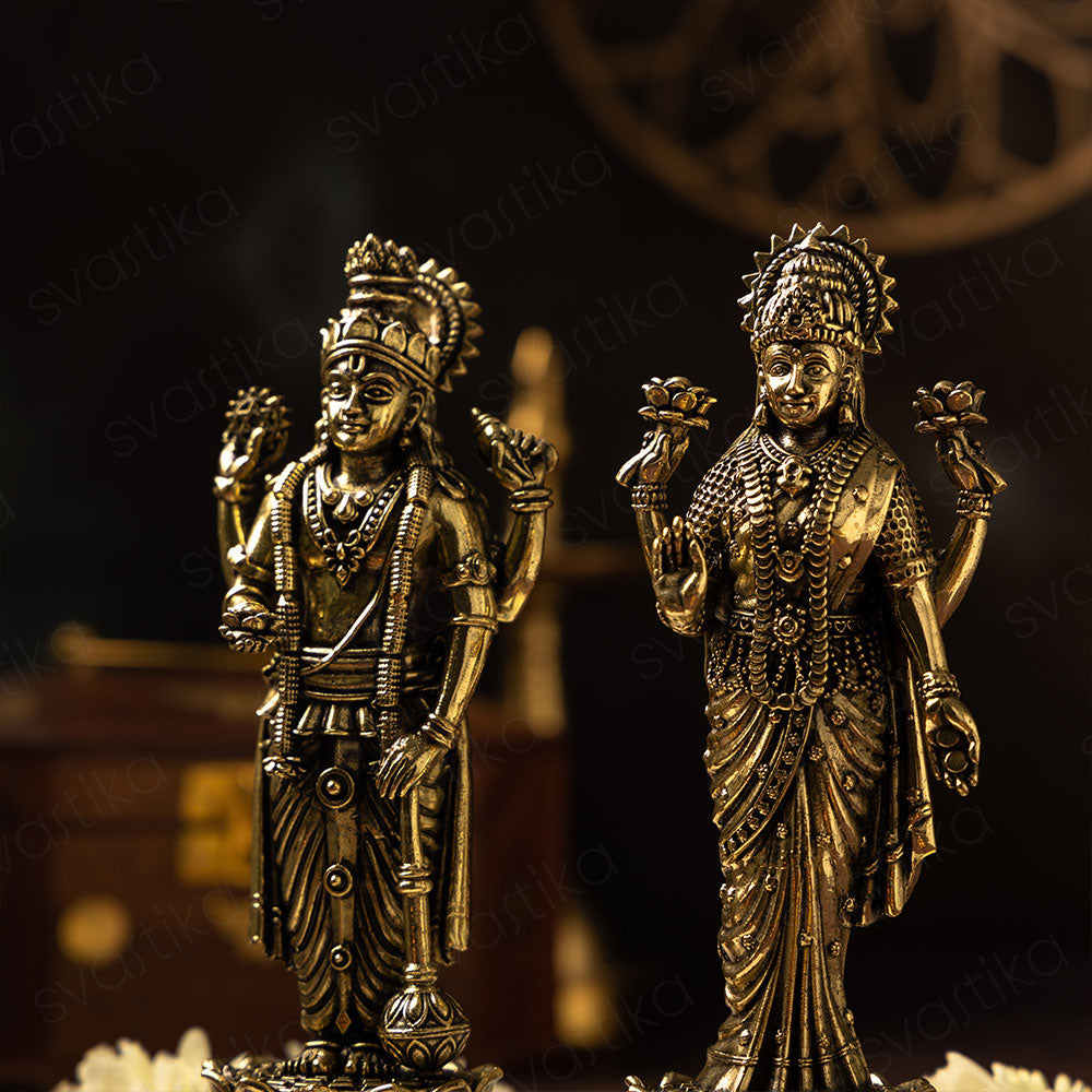 lakshmi narayan brass idol for pooja 