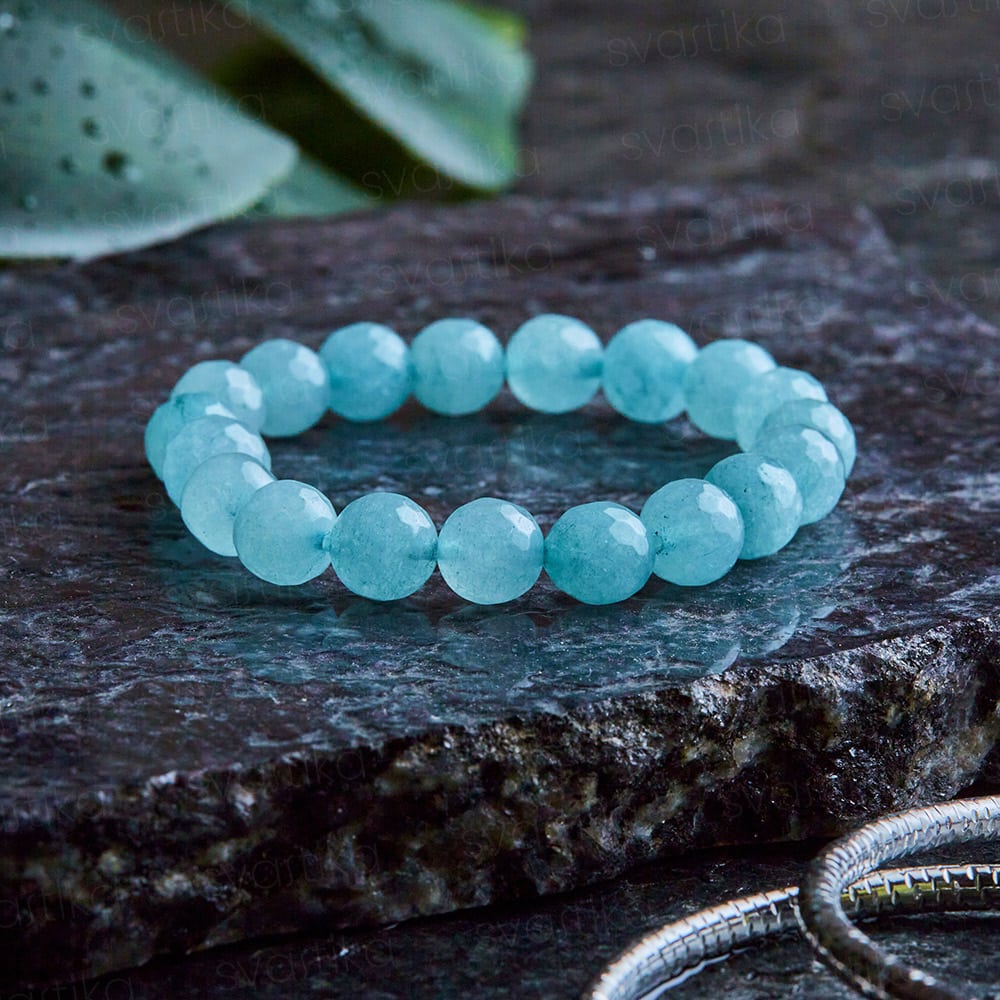 AquaMarine Bracelet for Inner Peace (Certified) – Trucrystals.in