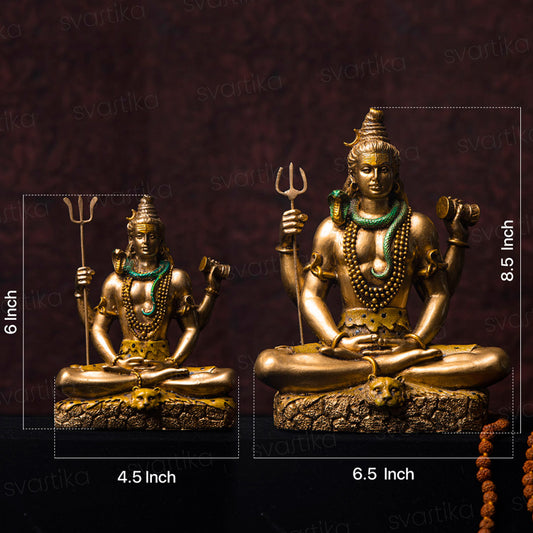 Svastika Lord Shiva Dhyana Mudra Idol Dimension