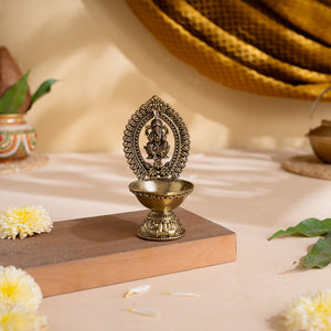 Divine Brass Ganesha Diya (4.5 Inch)