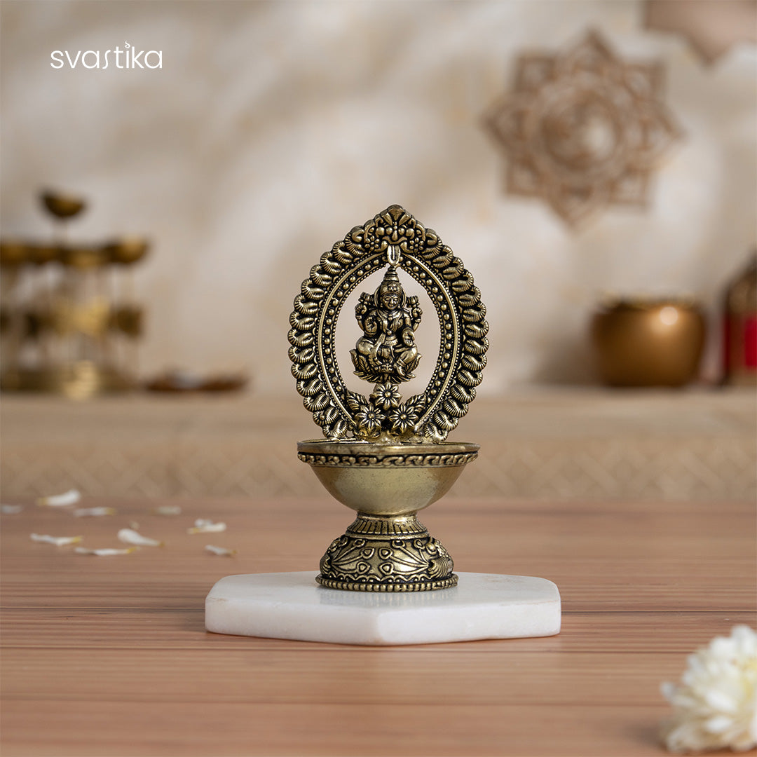 Divine Brass Lakshmi Diya 