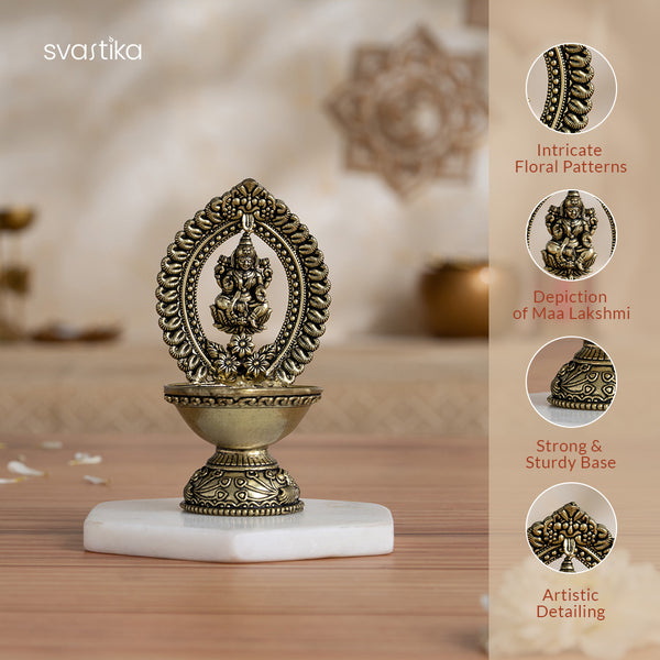 Brass Lakshmi Diya 