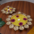 Brass urli with diya