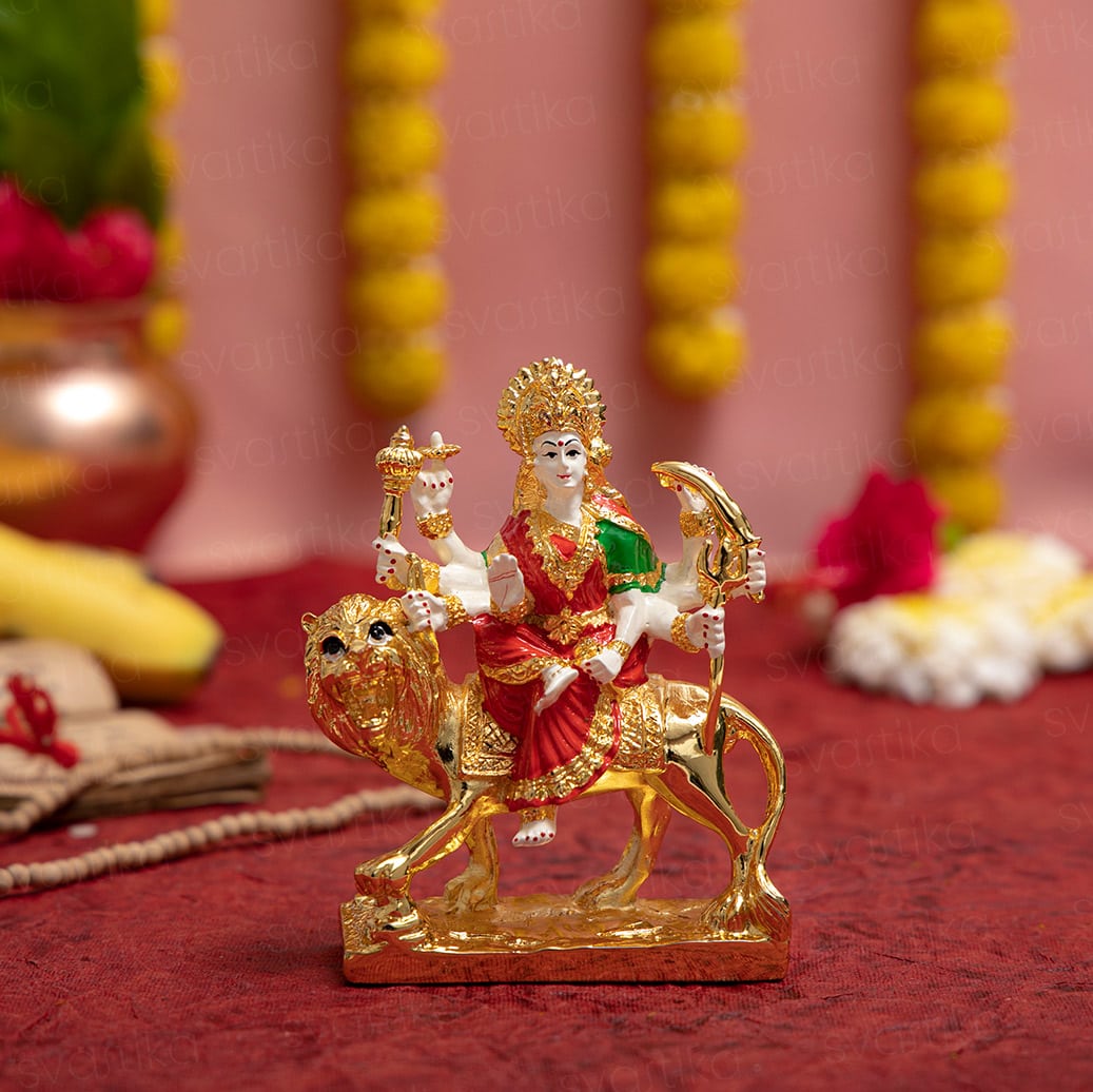 Durga mata idol on tiger 