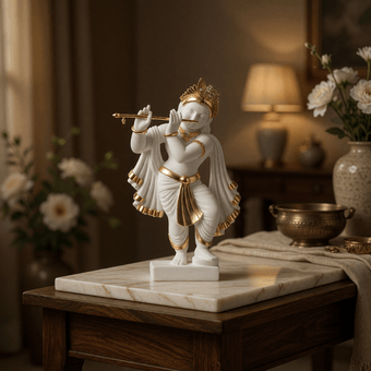 White & Gold Marble Dust