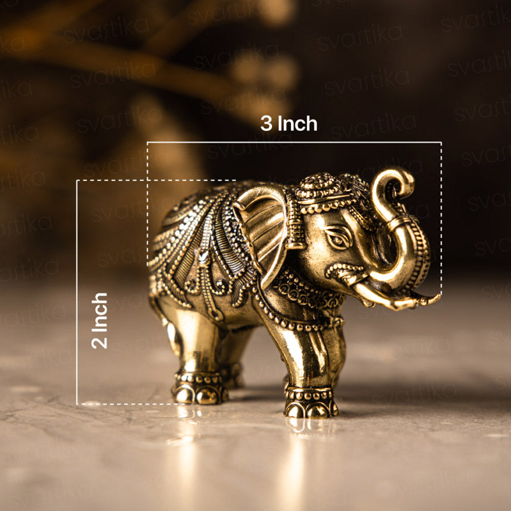 elephant brass idol 