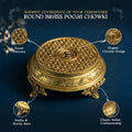 round brass chowki