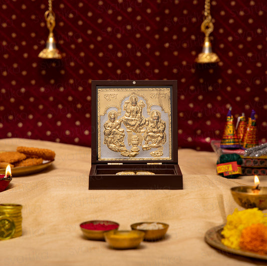 Subh labha ganesh lakshmi saraswati pocket temple for pooja