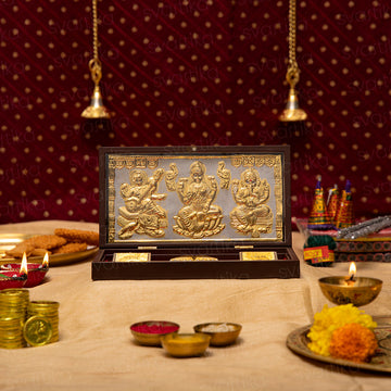 Lakshmi ganesh saraswati pocket temple for home