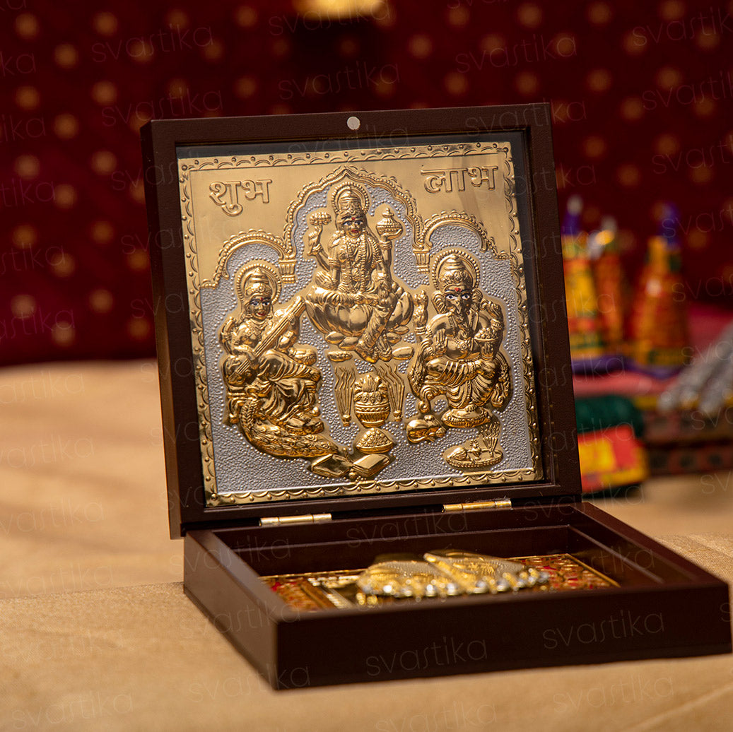 small ganesh lakshmi saraswati trinity pocket temple 
