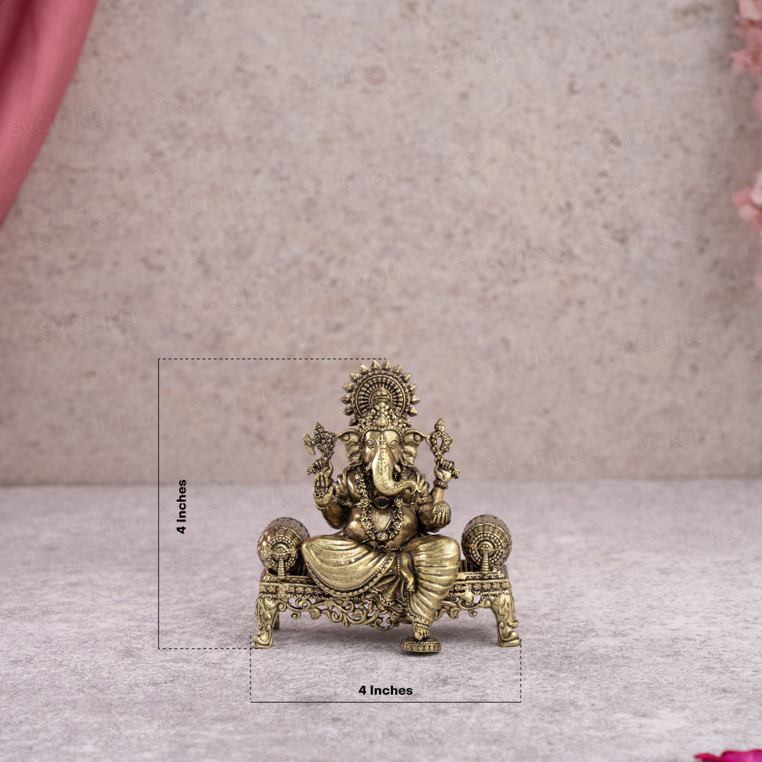 Brass Ganesh Murti Set