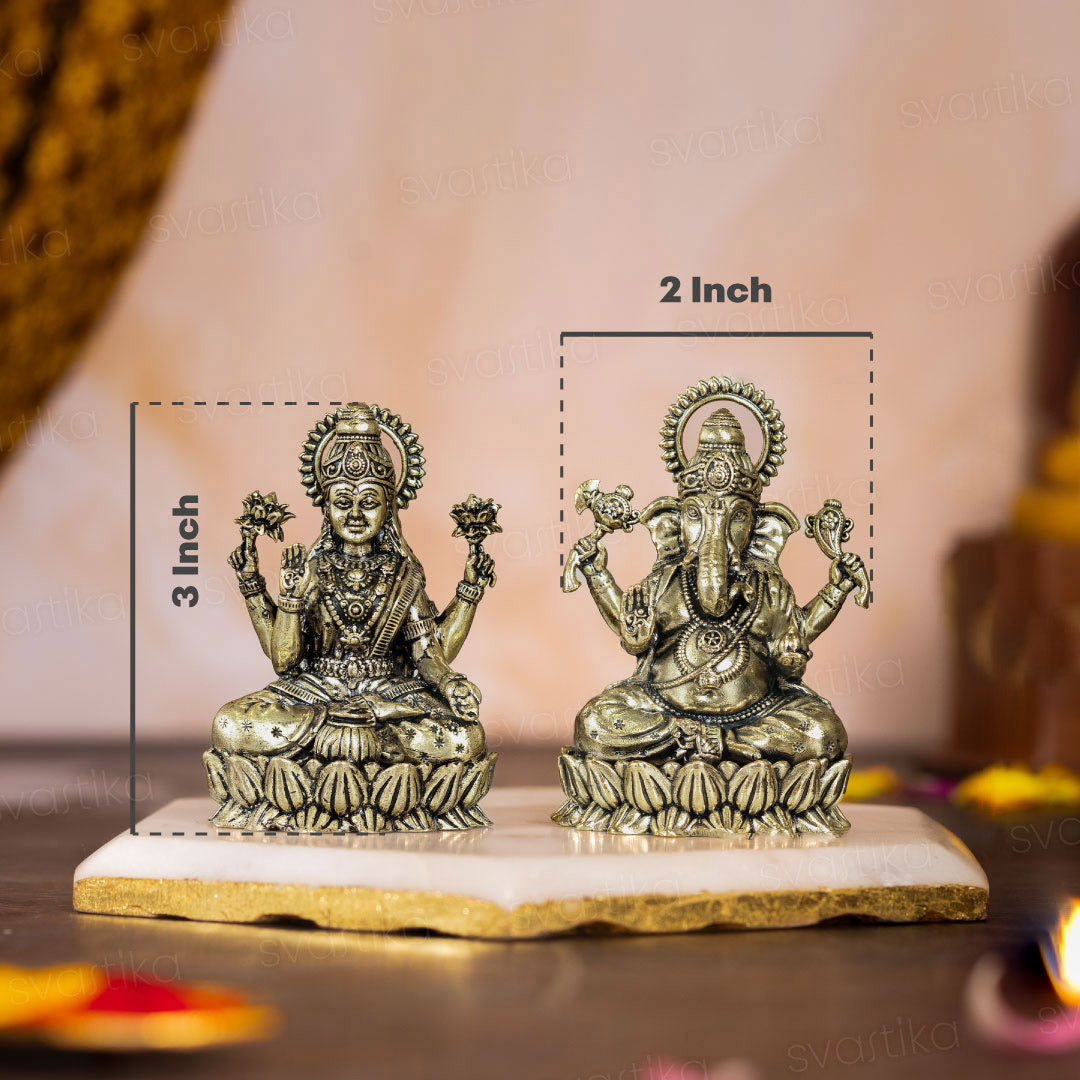 brass lakshmi ganesh idols