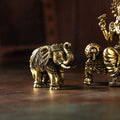 ganesh lakshmi brass idol with elephant pair