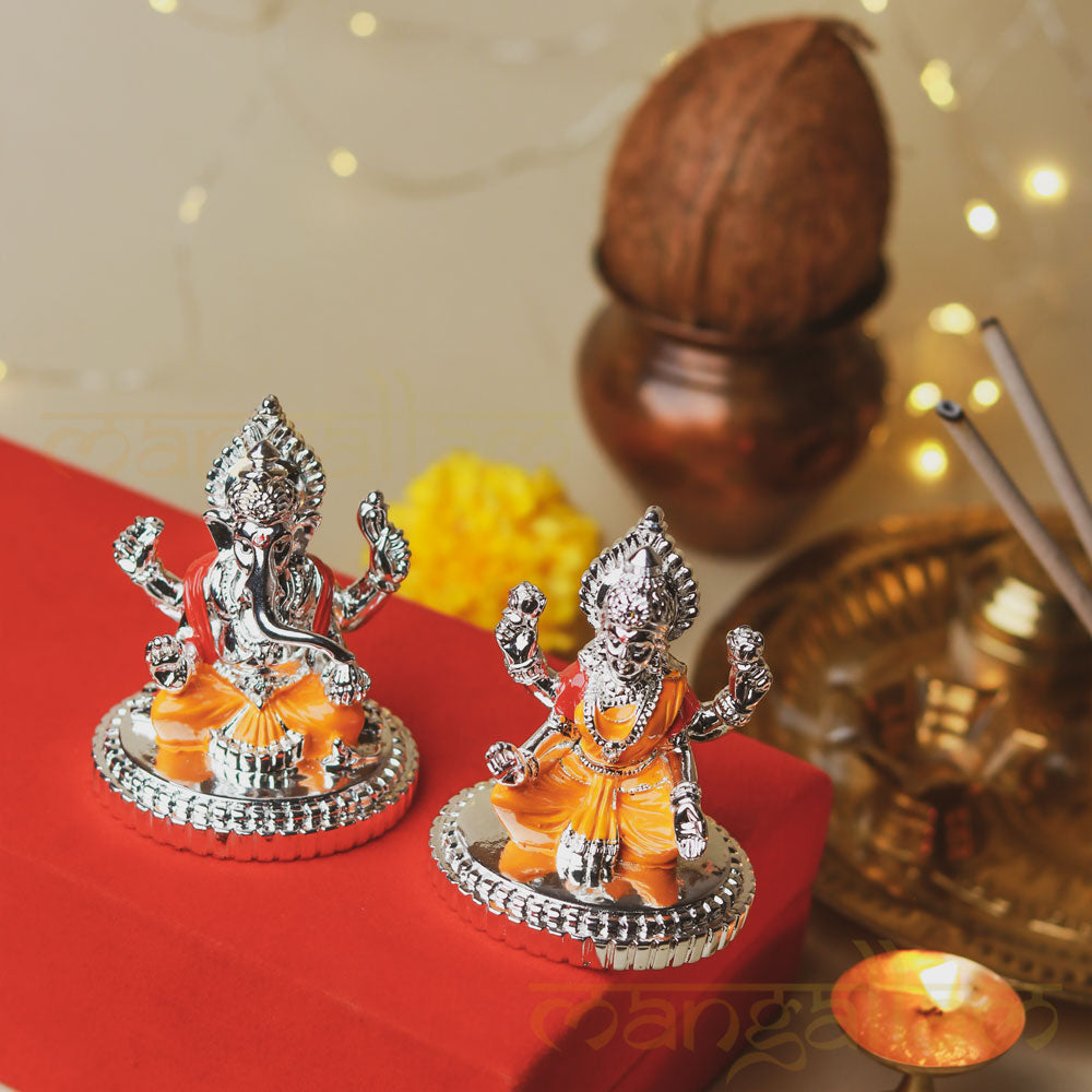 Svastika Ganesh Lakshmi Murti Set