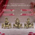 Brass Laxmi Ganesh Saraswati Murti Set