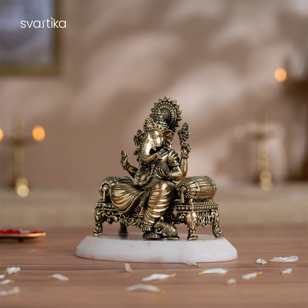 Brass Ganesh statue Set 