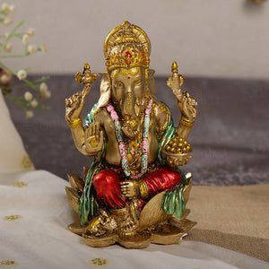 Ganesha Vighnaharta Antique Idol (7 inch)