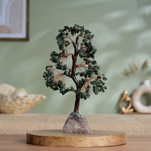 Green Jade Crystal Tree - 300 Beads (12 Inch)