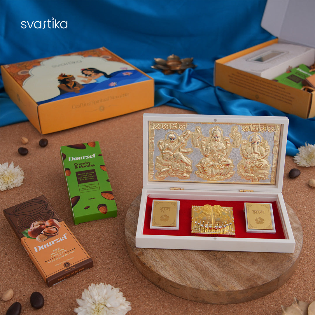 Ganesh Lakshmi Saraswati Pocket Temple Gift Hamper 