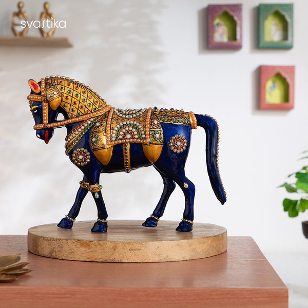 Meenakari Horse Statue
