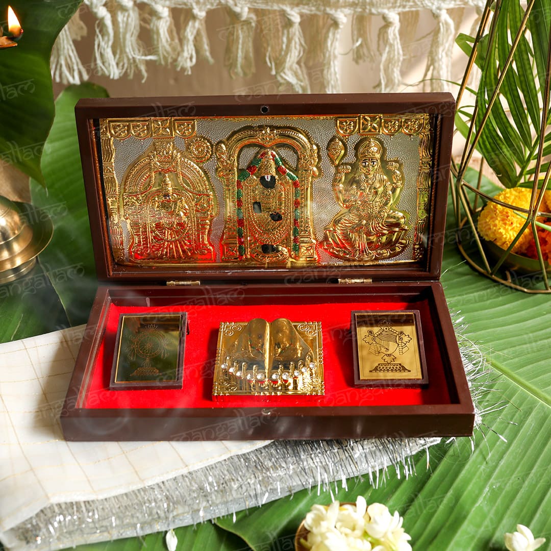 Svastika Balaji Pocket Temple (24 Karat Gold Coated)