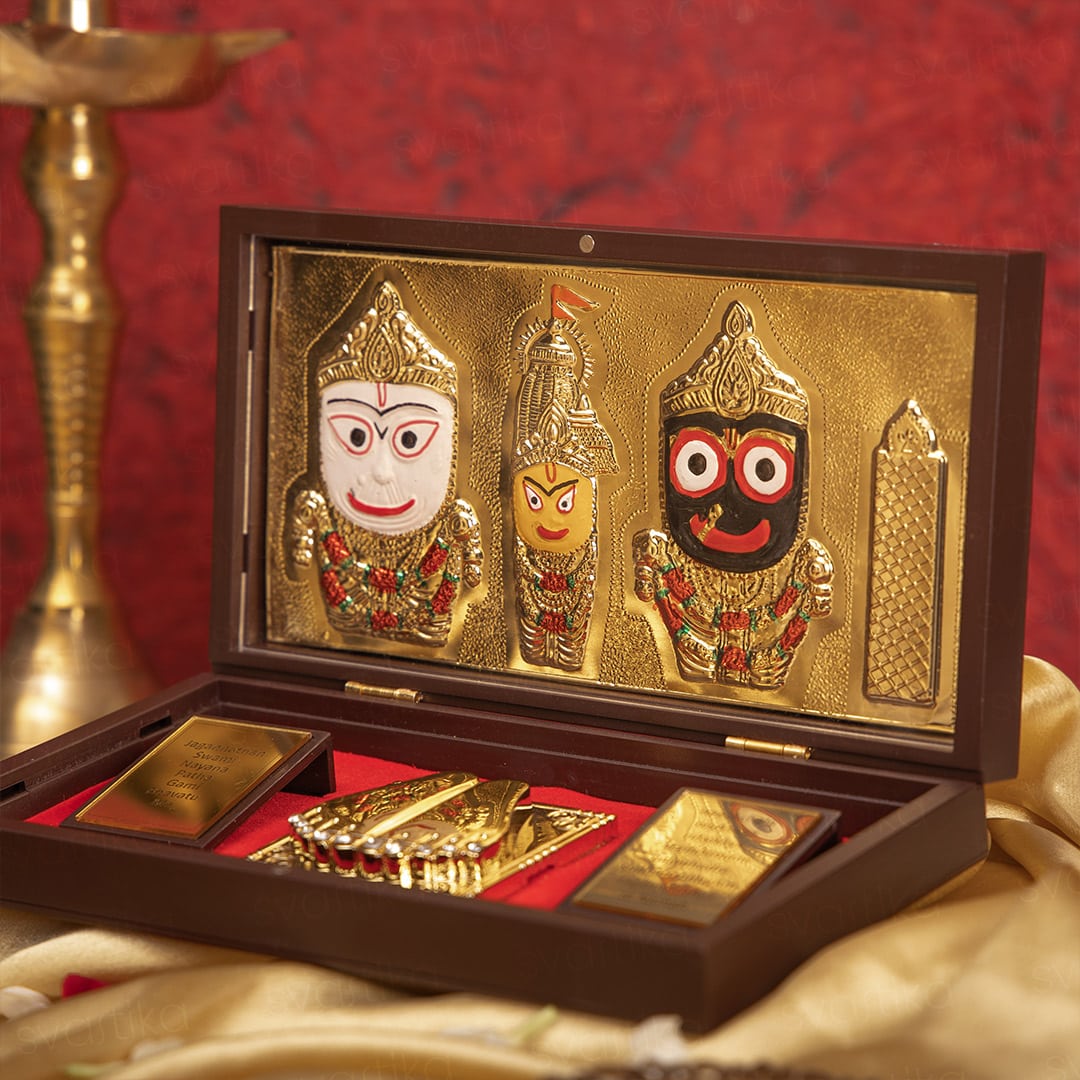 Svastika Jagannath Pocket Temple | 24 Karat Gold Coated