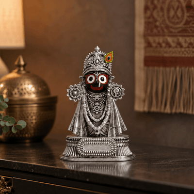 Svastika  Rajadhiraj Lord Jagannath Idol (999 Silver Plated)