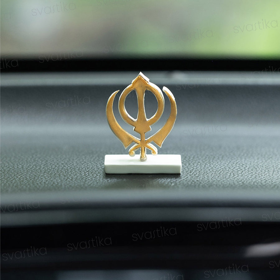 KHANDA for Car Dashboard - Gold Plated