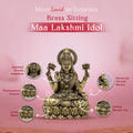  sitting brass lakshmi idol