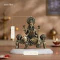 seated 4 inche mata lakshmi brass murti