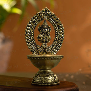 brass lakshmi diya