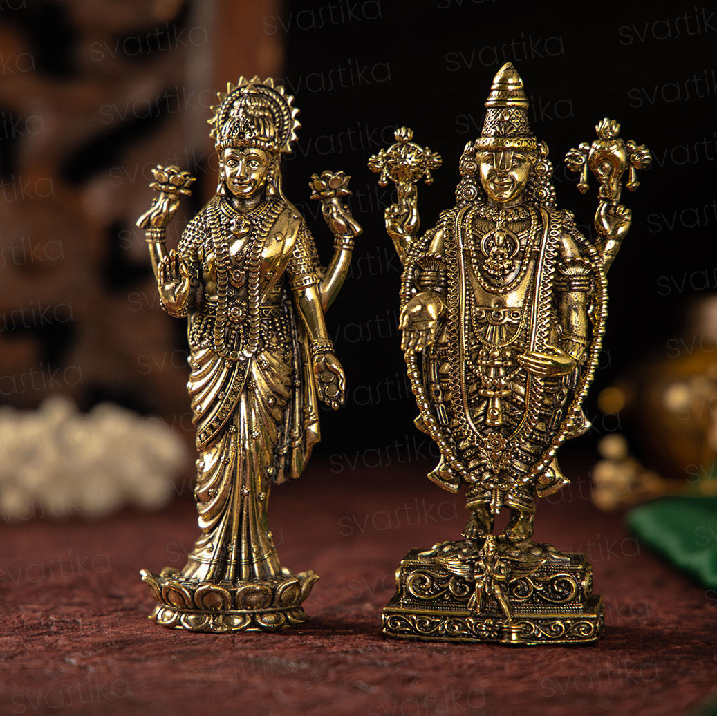 Tirupati Balaji with lakshmi brass crafted 