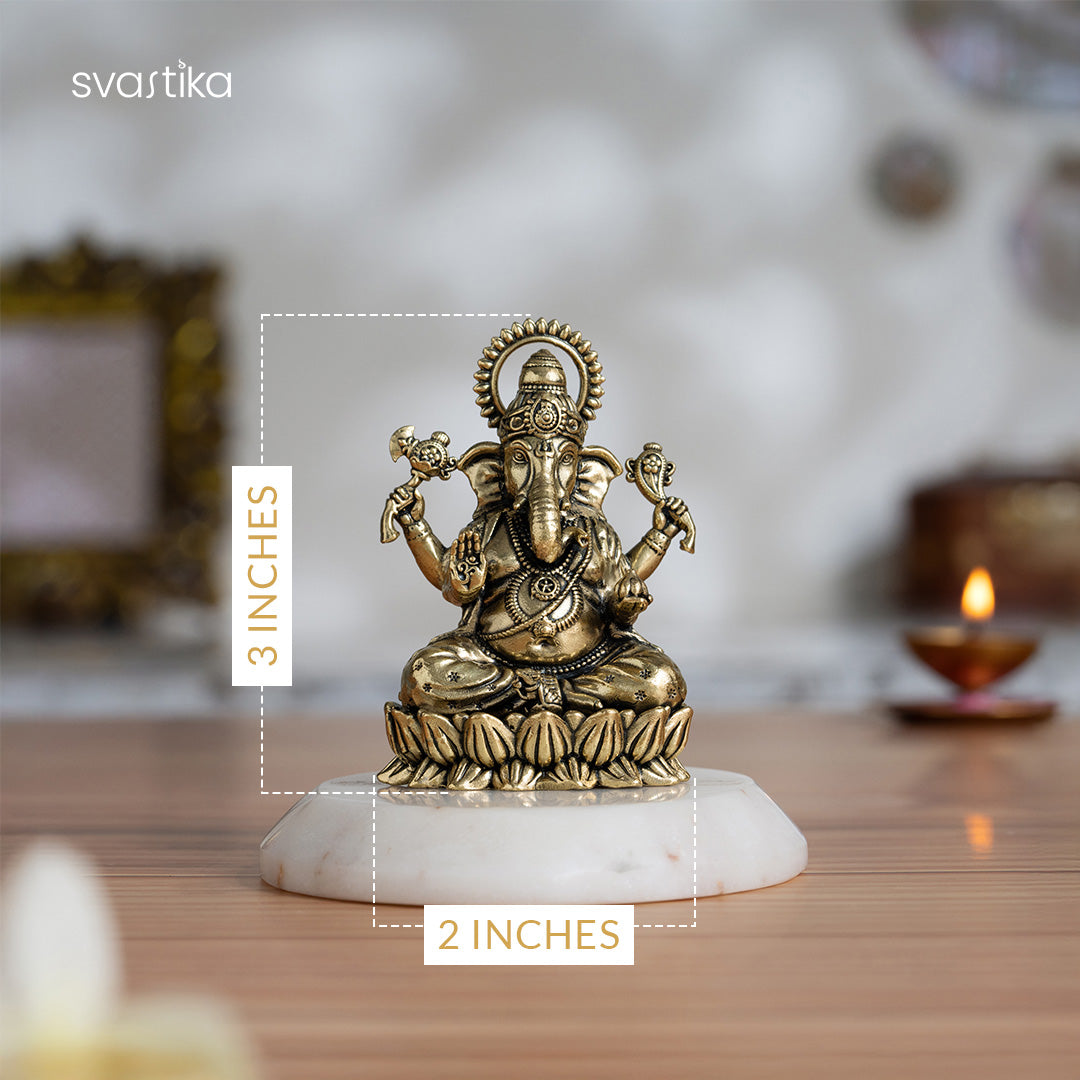 small brass ganesha idol for home