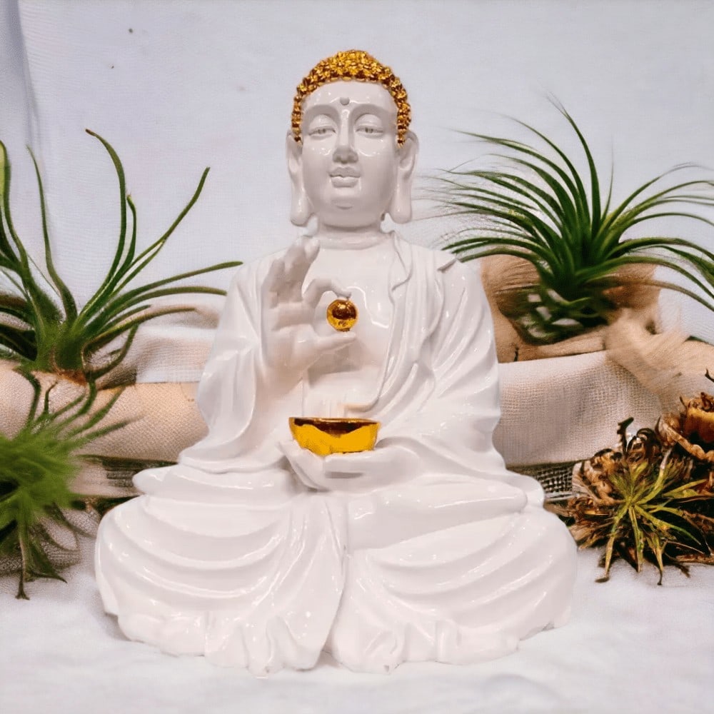 white buddha statue for home big size