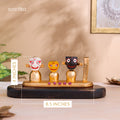 Lord Jagannath, Subhadra, Balabhadra Murti Set - Gold Plated