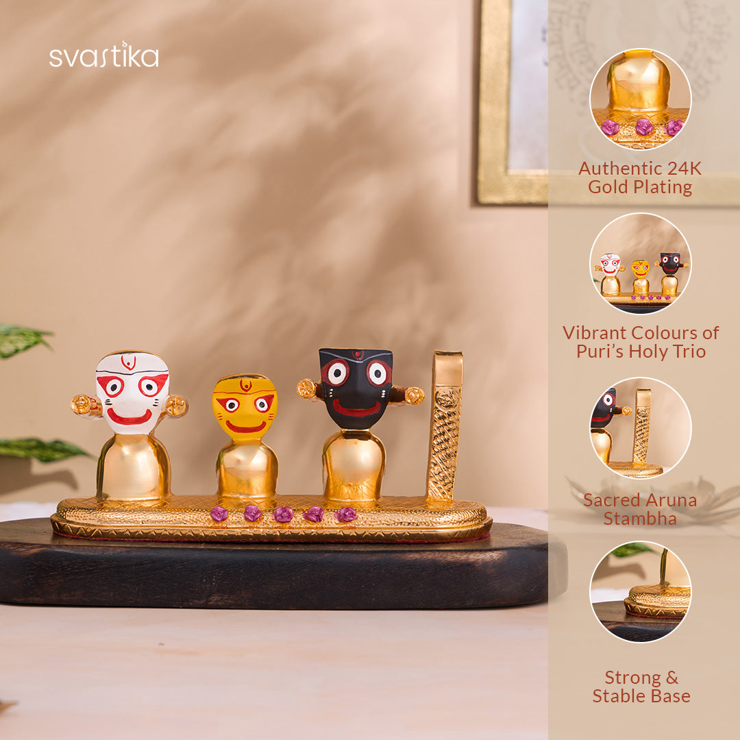 Lord Jagannath, Subhadra, Balabhadra Murti Set 