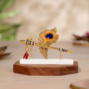 Lord Krishna's Flute & Feather Car Dashboard Idol (2.25 Inch)