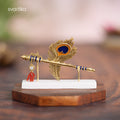 Lord Krishna's Flute & Feather Idol for Car Dashboard 