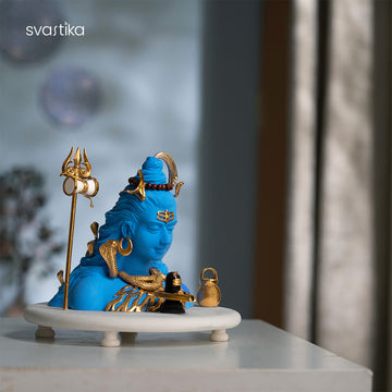 Blue Neelkanth Shiva murti